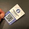photo de notre carte nfc facebook avec qr code