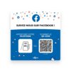 Plaque NFC Facebook en PVC