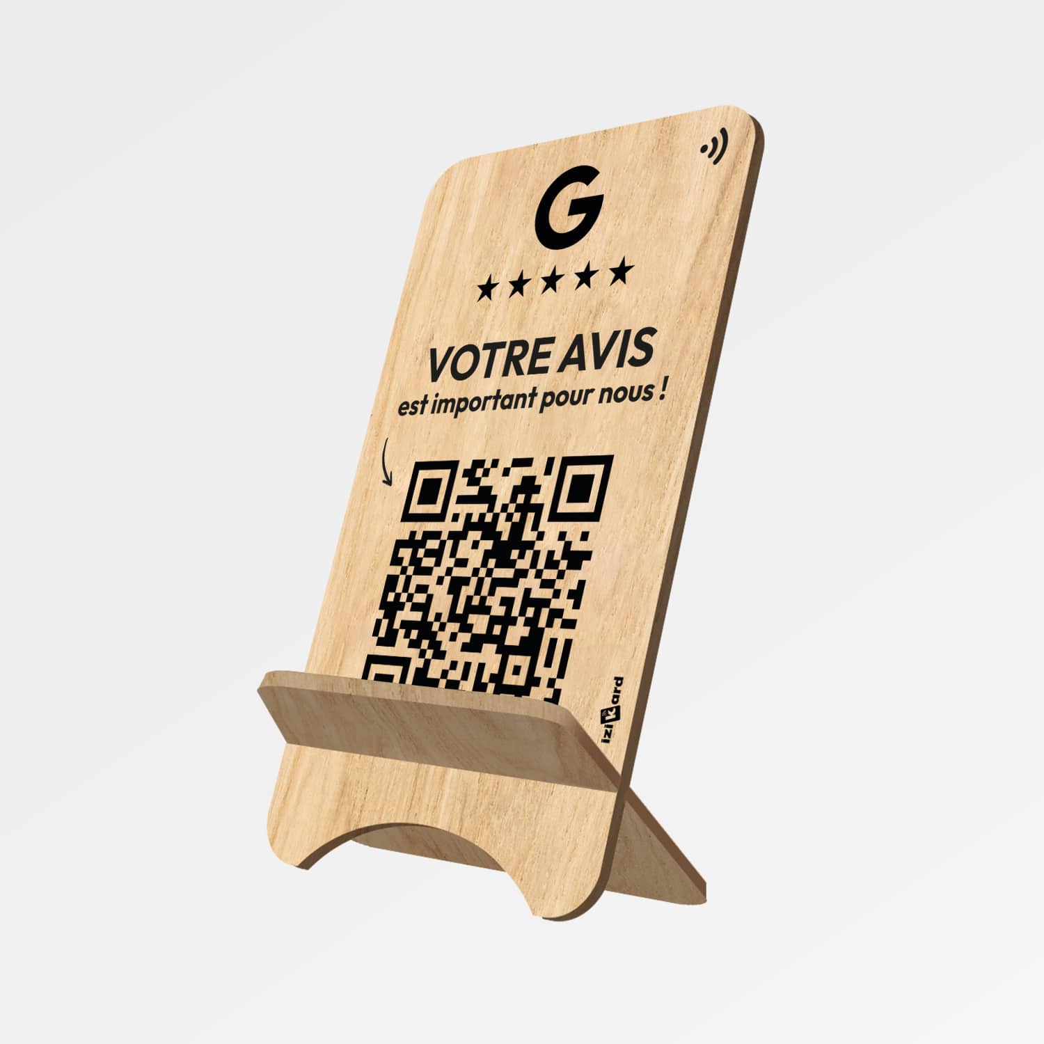 Chevalet NFC Bois Avis Google