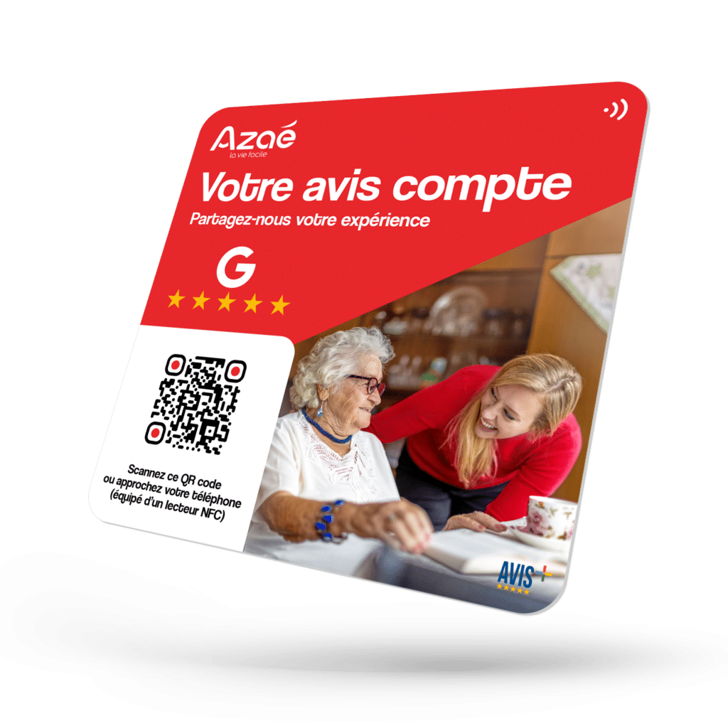 Plaque NFC personnalisée pour entreprise Azaé