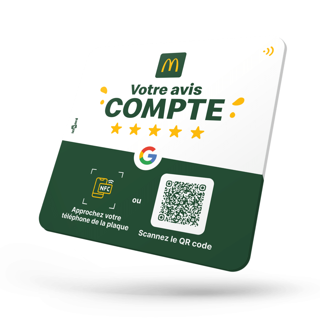 plaque nfc avis google mcdonald's dijon