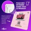 Puce NFC intégrée dans tout le support
