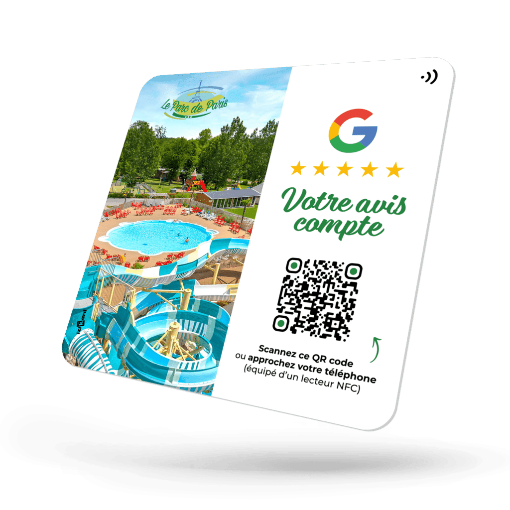 Plaque NFC personnalisée Le Parc Paris