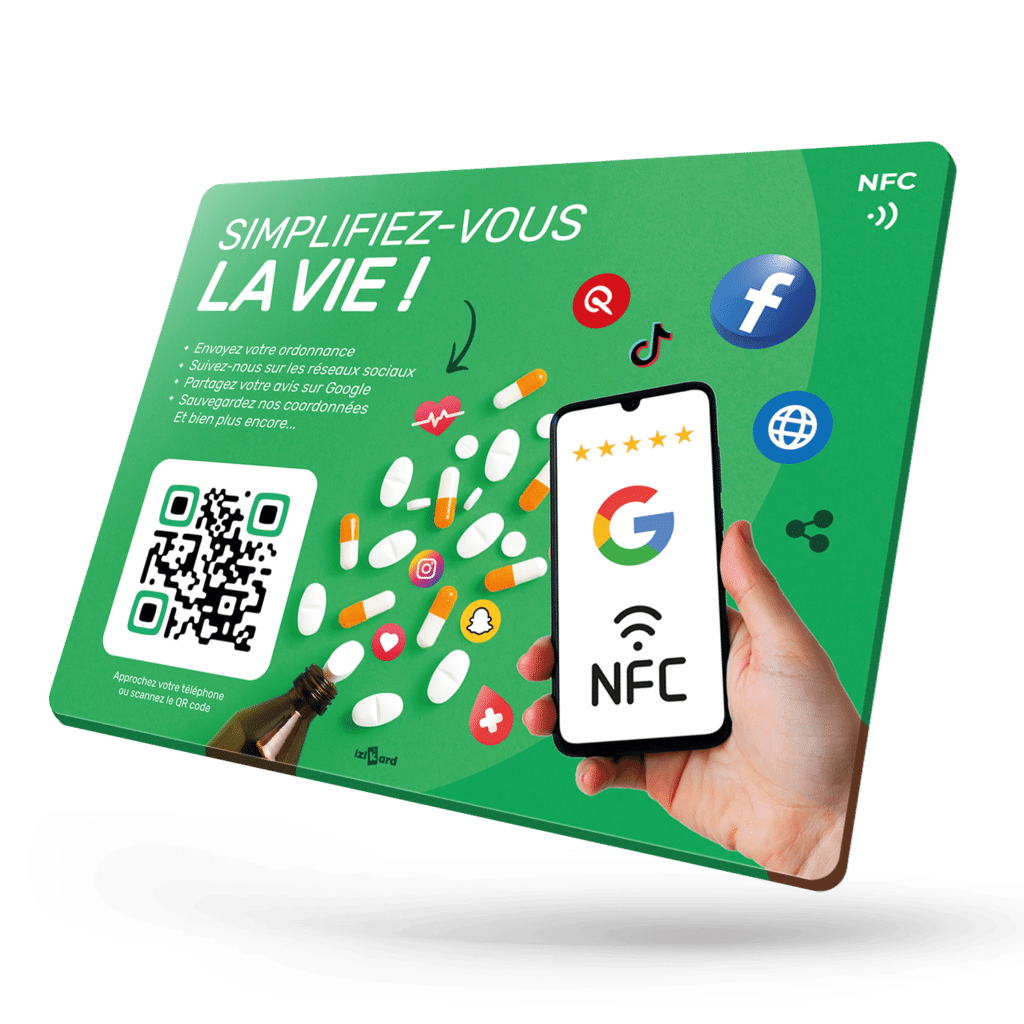 Plaque PRO NFC pour Pharmacie
