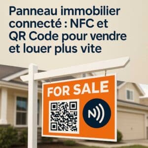 Panneau immobilier connecte