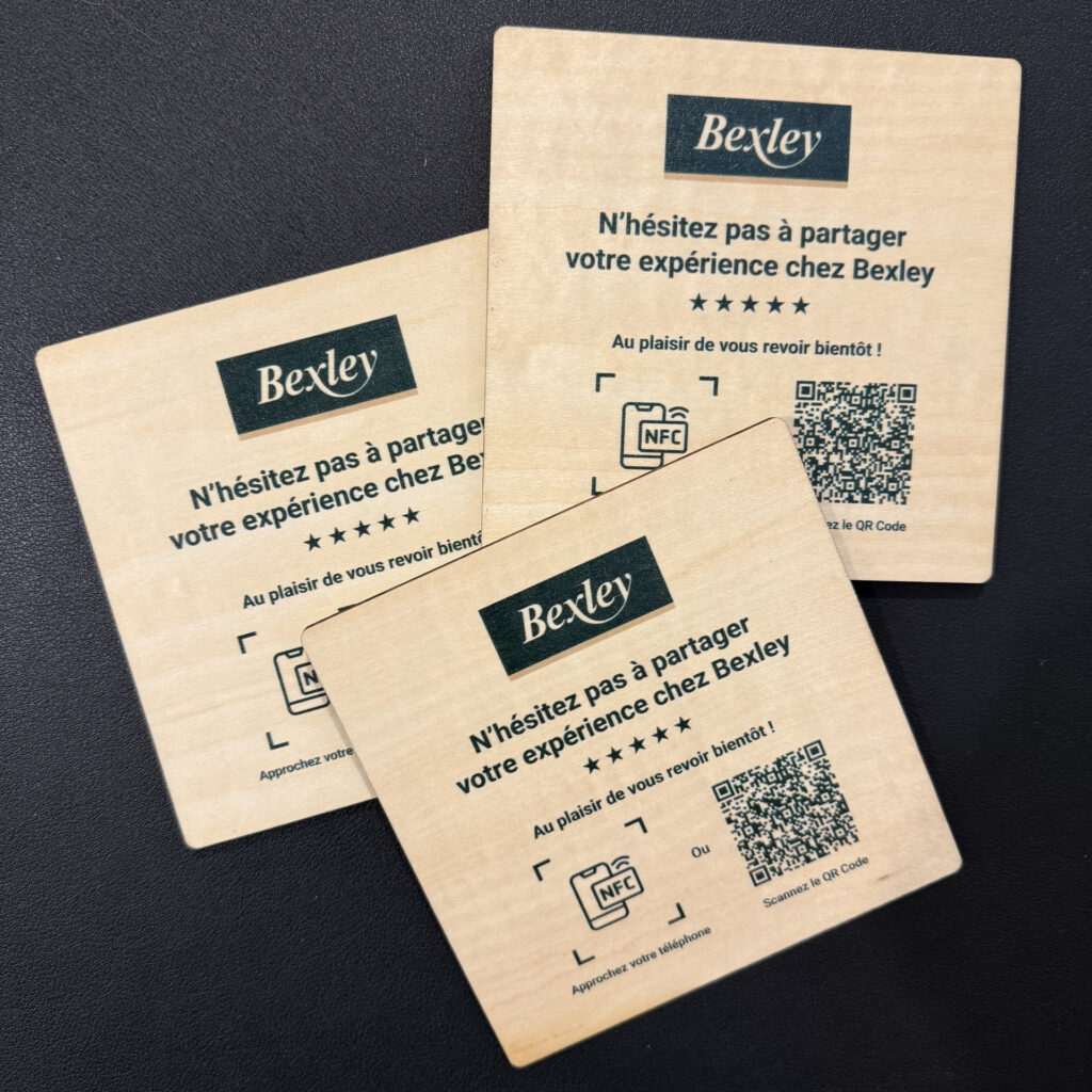 Plaques NFC bois Bexley