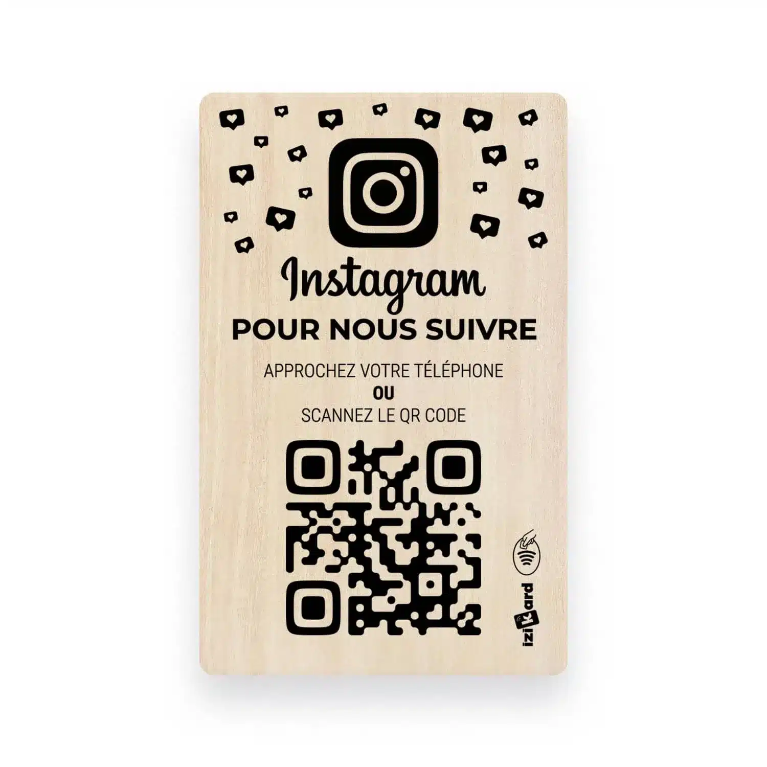 Carte NFC bois