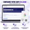 Configuration de la carte NFC Avis Google en ligne depuis l'application web