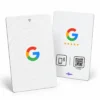 Carte NFC Avis Google recto verso, puce NFC au recto et QR Code au verso