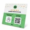 Carte NFC Avis TripAdvisor verte à présenter aux clients en fin de séjour