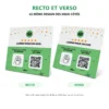 Carte NFC Avis TripAdvisor recto verso, avec QR Code de secours