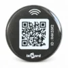 IZI TAG : pastille NFC et QR Code de 30 mm en résine époxy noire