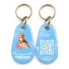 Pendentif NFC bleu pour chien, avec QR Code vers les coordonnées du maître