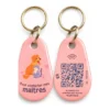 Pendentif NFC rose pour chat ou chien, à fixer au collier