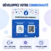 Plaque NFC Facebook pour développer la communauté de l'établissement