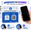 Plaque NFC Facebook lisible en NFC ou par QR Code, sans application à installer