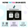 Plaque NFC TikTok pour rediriger les clients vers le compte en un geste